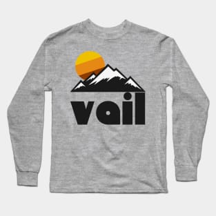 Retro Vail Colorado ))(( Tourist Souvenir Travel Design Long Sleeve T-Shirt